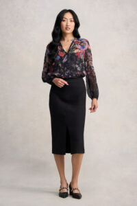 Ponte Midi Skirt - Black