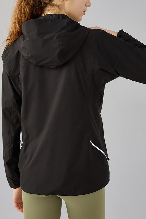 Windproof Fleece Lined Hooded Jacket