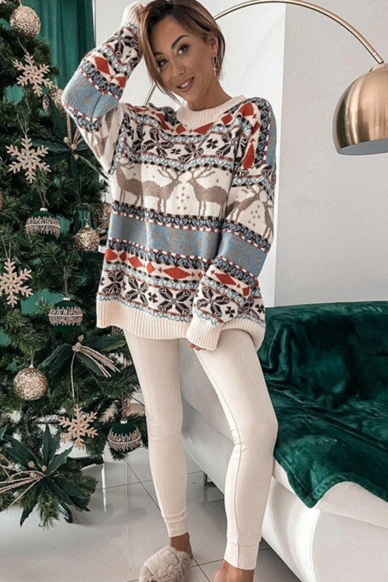 5-Color Block Striped Sweater