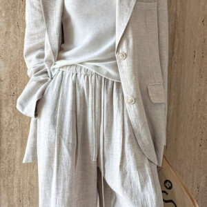 Casual Tencel Linen Suit Blazer